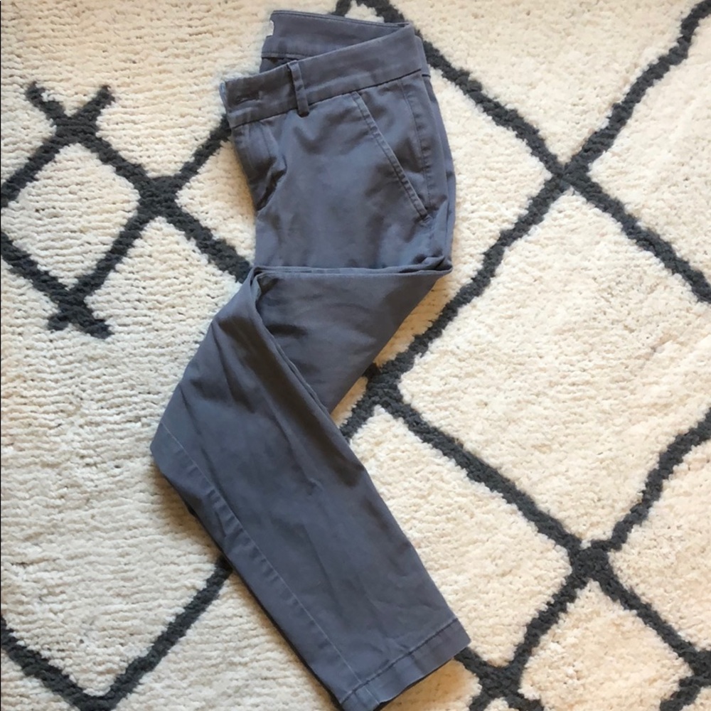 Size 0 Grey Girlfriend Chinos from The Loft.